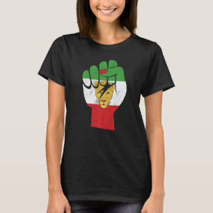 Iran-Flagge, iranisches Löwensymbol, iranische Löw T-Shirt