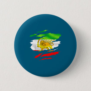 Iran-Flagge-Karte-Löwe-Sonne-Überlebender-Design Button