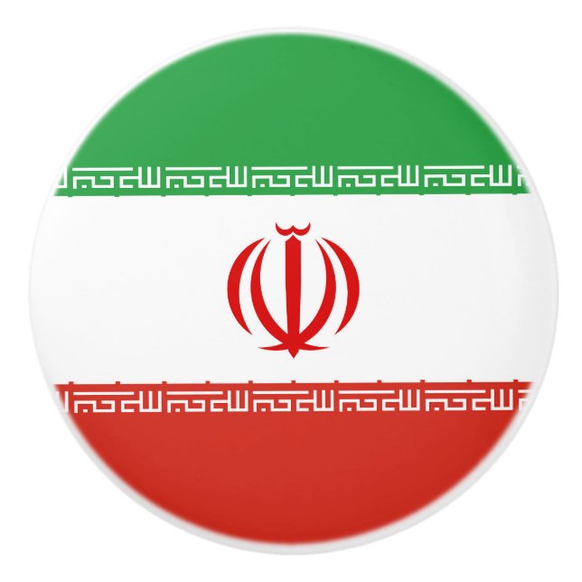 Iran-Flagge Keramikknauf (Vorderseite)