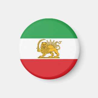 Iran-Flagge Löwe und Sonne Schah von Iran Magnet