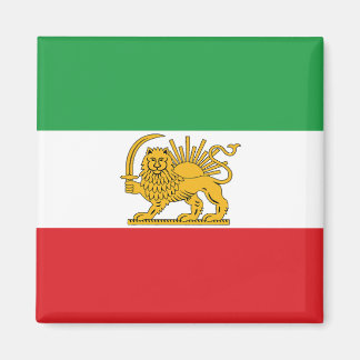 Iran-Flagge Löwe und Sonne Schah von Iran Magnet