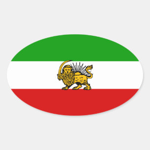 Iran-Flagge Ovaler Aufkleber