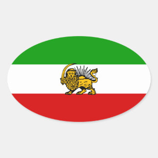 Iran-Flagge Ovaler Aufkleber