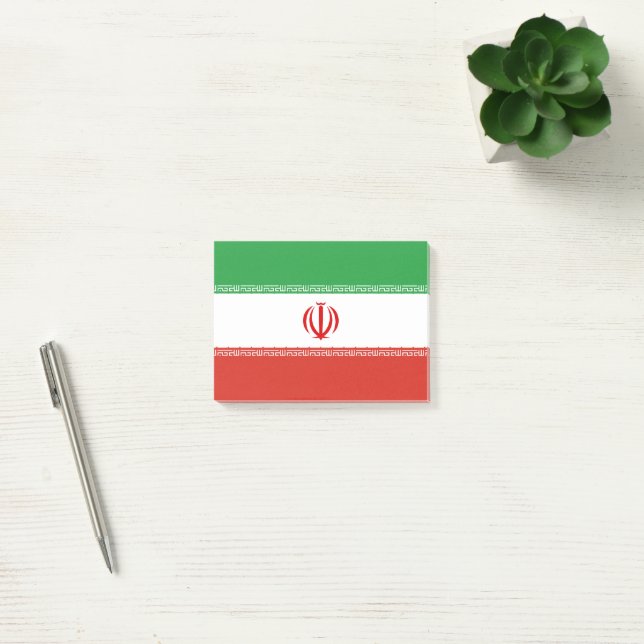 Iran-Flagge Post-it Klebezettel (Büro)