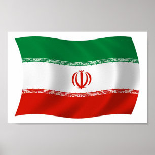 Iran Flagge Poster Druck