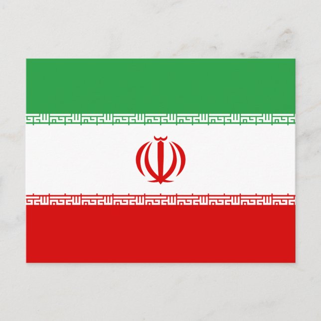 Iran-Flagge Postkarte (Vorderseite)
