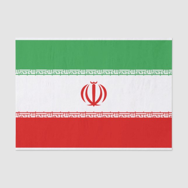 Iran-Flagge Seidenpapier (Vorderseite)