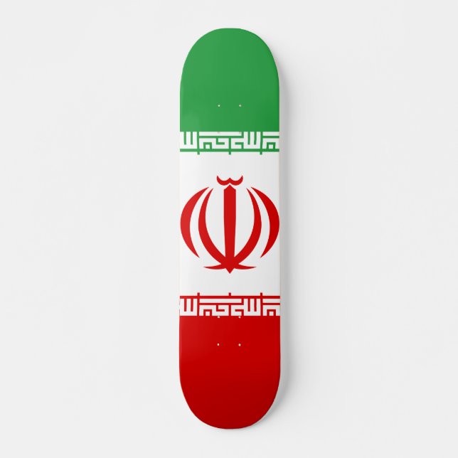 Iran-Flagge Skateboard (Vorne)