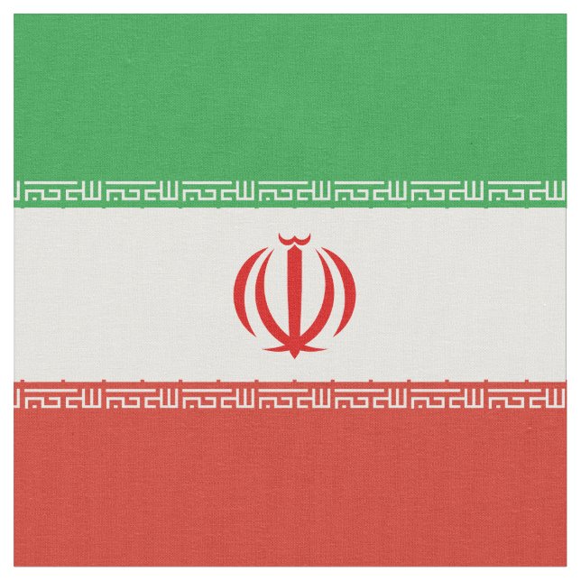 Iran-Flagge Stoff (Nahaufnahme)