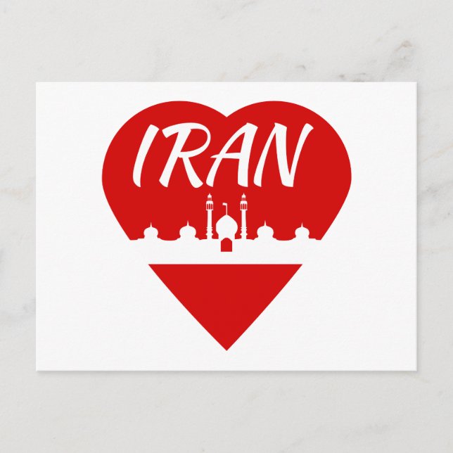 Iran Herz Postkarte (Vorderseite)