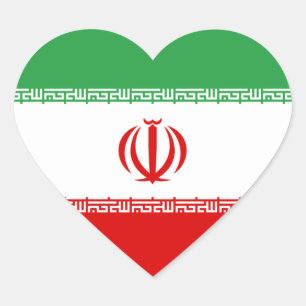 Iran/Iran/Iran/Iranische Herzerfällt Herz-Aufkleber