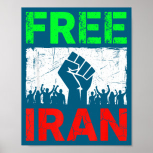 Iran Iranische Flagge Löwe Illustration Poster
