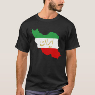 Iran Karte in 3 Farben der irischen Flagge I Green T-Shirt