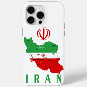 Iran Karte mit Flagge und Emblem Case-Mate iPhone Hülle
