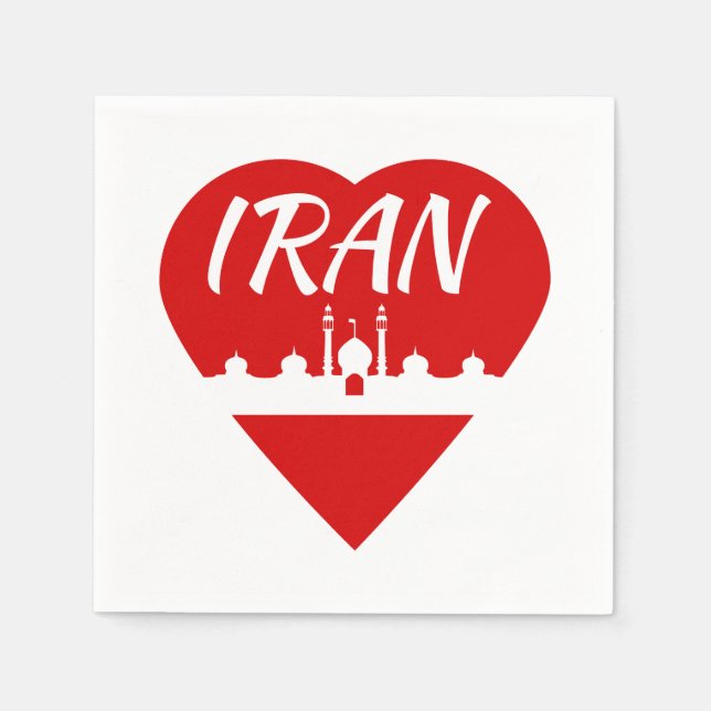 Iran Liebe Iran Serviette (Vorderseite)