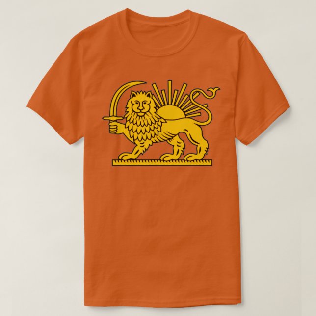 Iran Lion Sun Achaemenid Empire Safavid Dynastie T-Shirt (Design vorne)