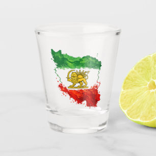 Iran Löwe & Sonne Schnapsglas Persisch Shir o Kh