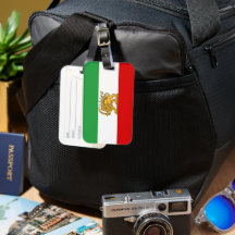 IRAN: Löwe und Sonnenflagge Reisegepäckanhänger