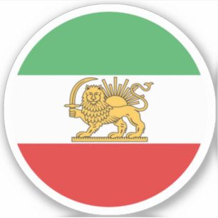 Iran Löwenflagge Rund Aufkleber