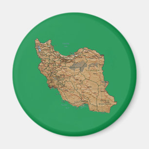 Iran Magnet mit Karte