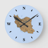 Iran Map Clock