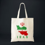 Iran Map with Flag and Emblem Tragetasche<br><div class="desc">Iran Political Map with capital Tehran,  national borders,  most important cities,  rivers and lakes. The Iranian Flag Colors are superposed on the Map Silhouette. Vector Illustration by BluedarkArt TheChameleonArt</div>