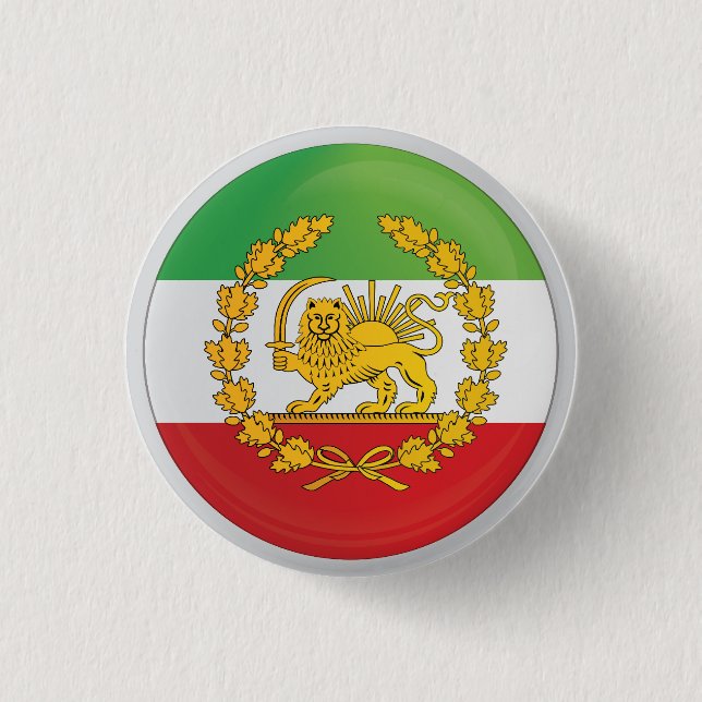 Iran Persian Lion Kingdom Pahlevi Button (Vorderseite)
