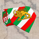 Iran, persische Flagge mit Löwen, Schah des Iran Krawatte<br><div class="desc">Neck Tie: Patriotische Persische Flagge,  Schah des Iran (1964-1980) mit Sonne und Löwe</div>