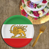 Iran, persische Flagge mit Löwen, Schah des Iran
