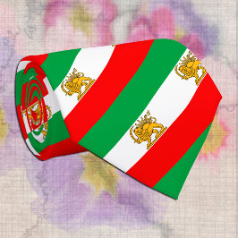 Iran, persische Flagge mit Löwen, Schah von Iran S Krawatte