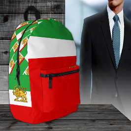 Iran, Persischer Löwenrucksack, Flagge, Schah des  Bedruckter Rucksack
