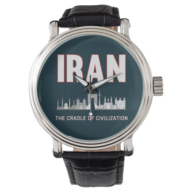 Iran Pride Iran Persia Wiege der Zivilisation Armbanduhr (Vorderseite)