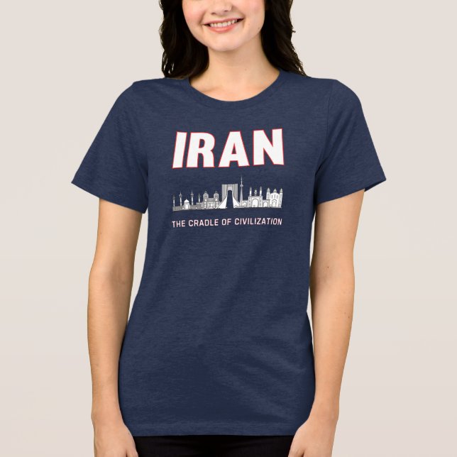 Iran Pride Iran Persia Wiege der Zivilisation Tri-Blend Shirt (Vorderseite)