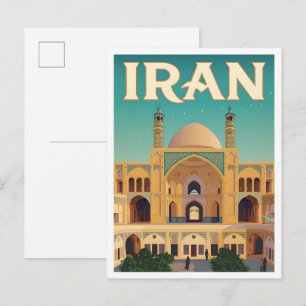 Iran Reisen im Stil der Vergangenheit Postkarte
