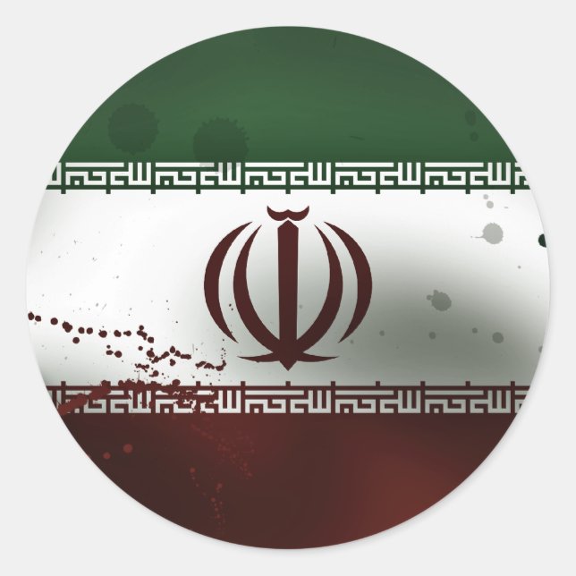 Iran Runder Aufkleber (Vorderseite)