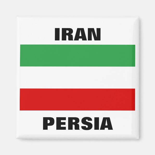 Iran Tricolor "IRAN" & "PERSIA" Magnet (Vorne)