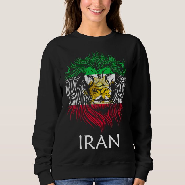Iranian Lion Head Flag Iran Sweatshirt (Vorderseite)