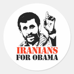 IRANIEN FÜR OBAMA RUNDER AUFKLEBER