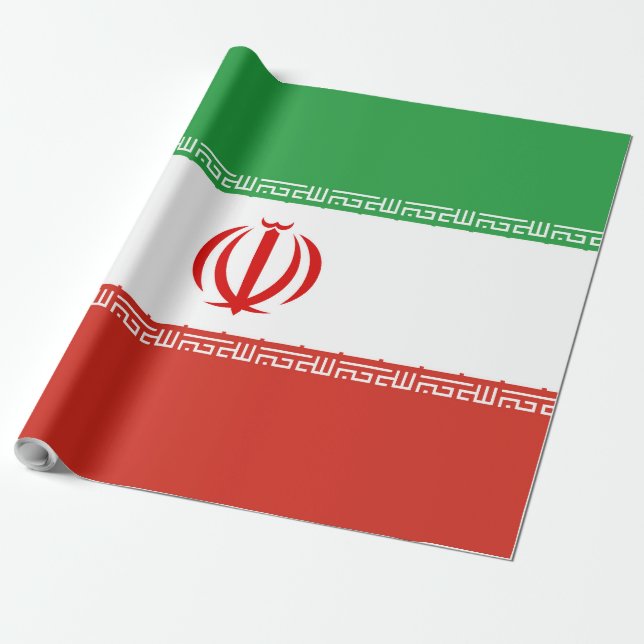 Iranische Flagge Geschenkpapier (Ungerollt)