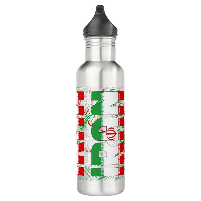 Iranische Flagge Gorgetic Patriotic Edelstahlflasche (Rechts)