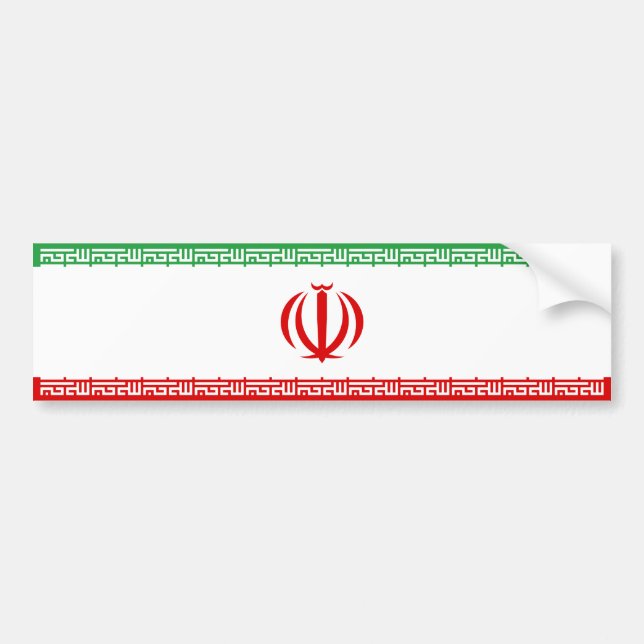 Iranische Flagge (Iran) (Persisch) Autoaufkleber (Vorne)