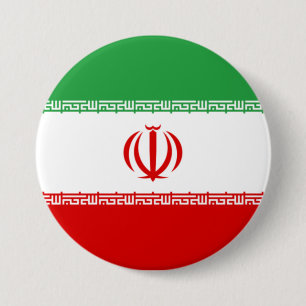 Iranische Flagge (Iran) (Persisch) Button