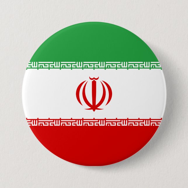 Iranische Flagge (Iran) (Persisch) Button (Vorderseite)