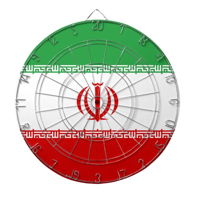 Iranische Flagge (Iran) (Persisch) Dartscheibe (vorne)