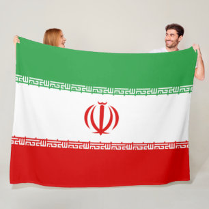 Iranische Flagge (Iran) (Persisch) Fleecedecke
