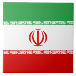 Iranische Flagge (Iran) (Persisch) Fliese