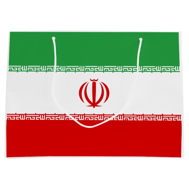 Iranische Flagge (Iran) (Persisch) Große Geschenktüte (Vorderseite)