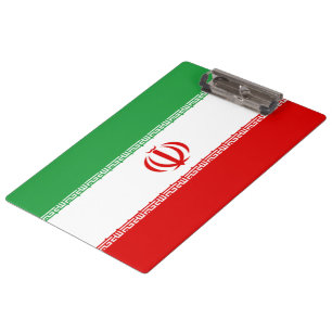 Iranische Flagge (Iran) (Persisch) Klemmbrett