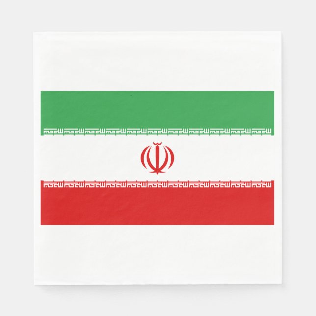 Iranische Flagge (Iran) (Persisch) Serviette (Vorderseite)