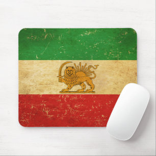 Iranische Flagge - Löwe und Sonnenschein - Flagge  Mousepad